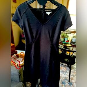 Maison Jules short sleeve ponte dress in black size small
